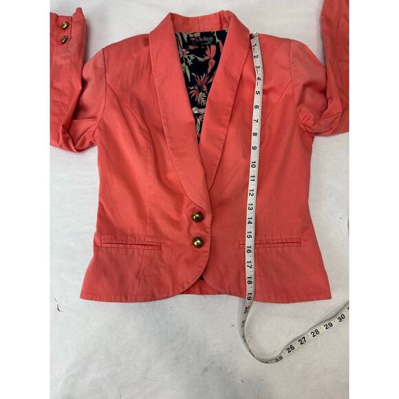 The Webster MIAMI at Target Cinched Blazer Coral Jacket Career Size 4 - Picture 5 of 10